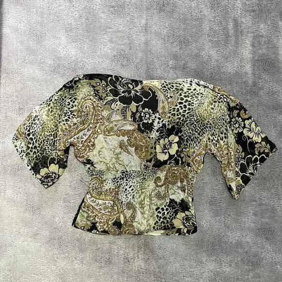 Dressbarn 2000s print boho blouse - Picture 7 of 7